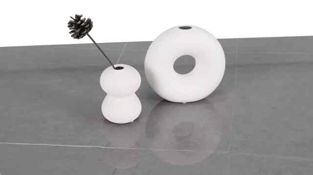 Luxurious Dining Table with Italy gray ceramic top and black sandy legs