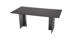 Newly Modern rectangular dining table with ceramic top and Acrylic legs