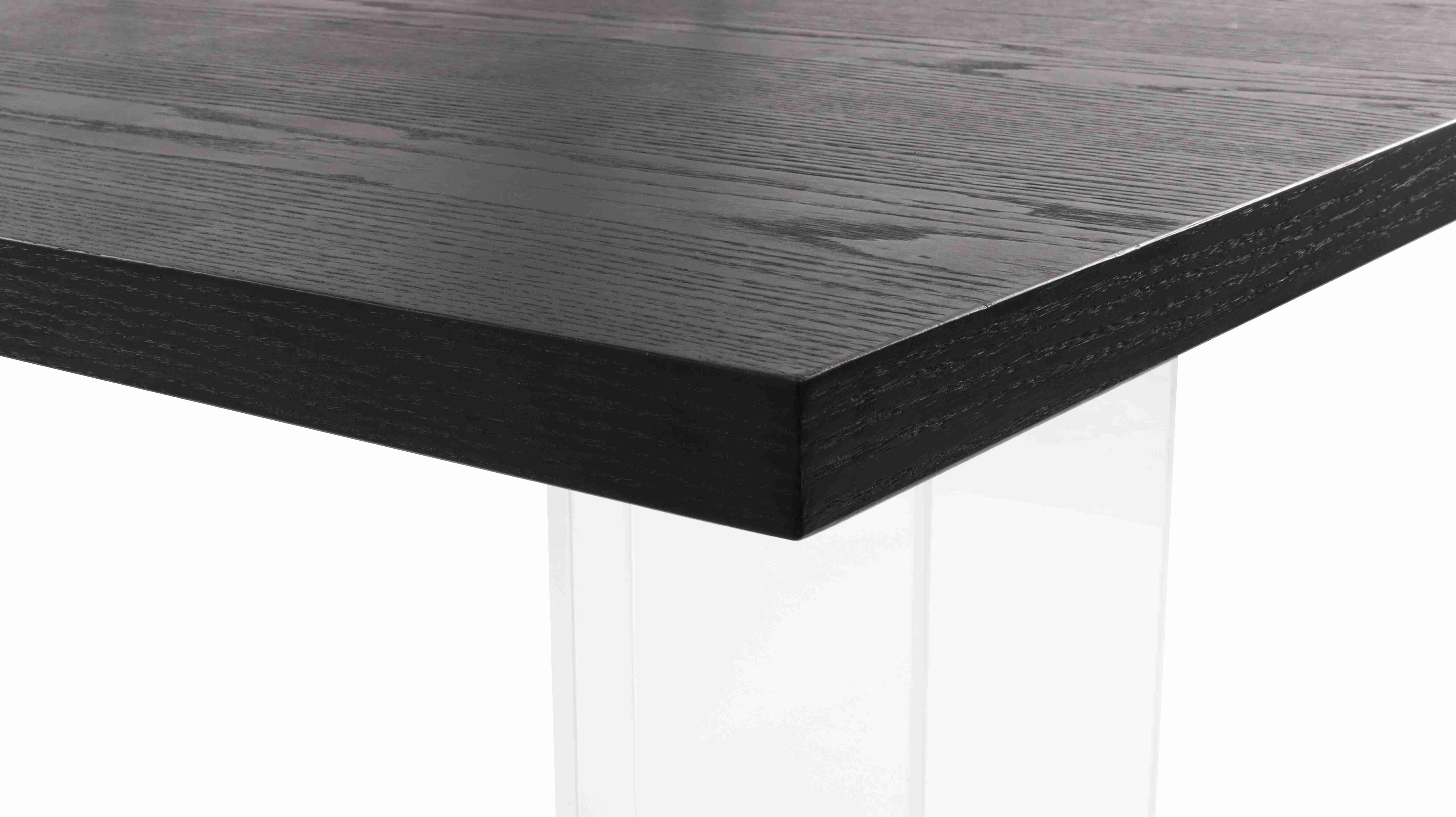 Newly Modern rectangular dining table with ceramic top and Acrylic legs