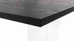 Newly Modern rectangular dining table with ceramic top and Acrylic legs