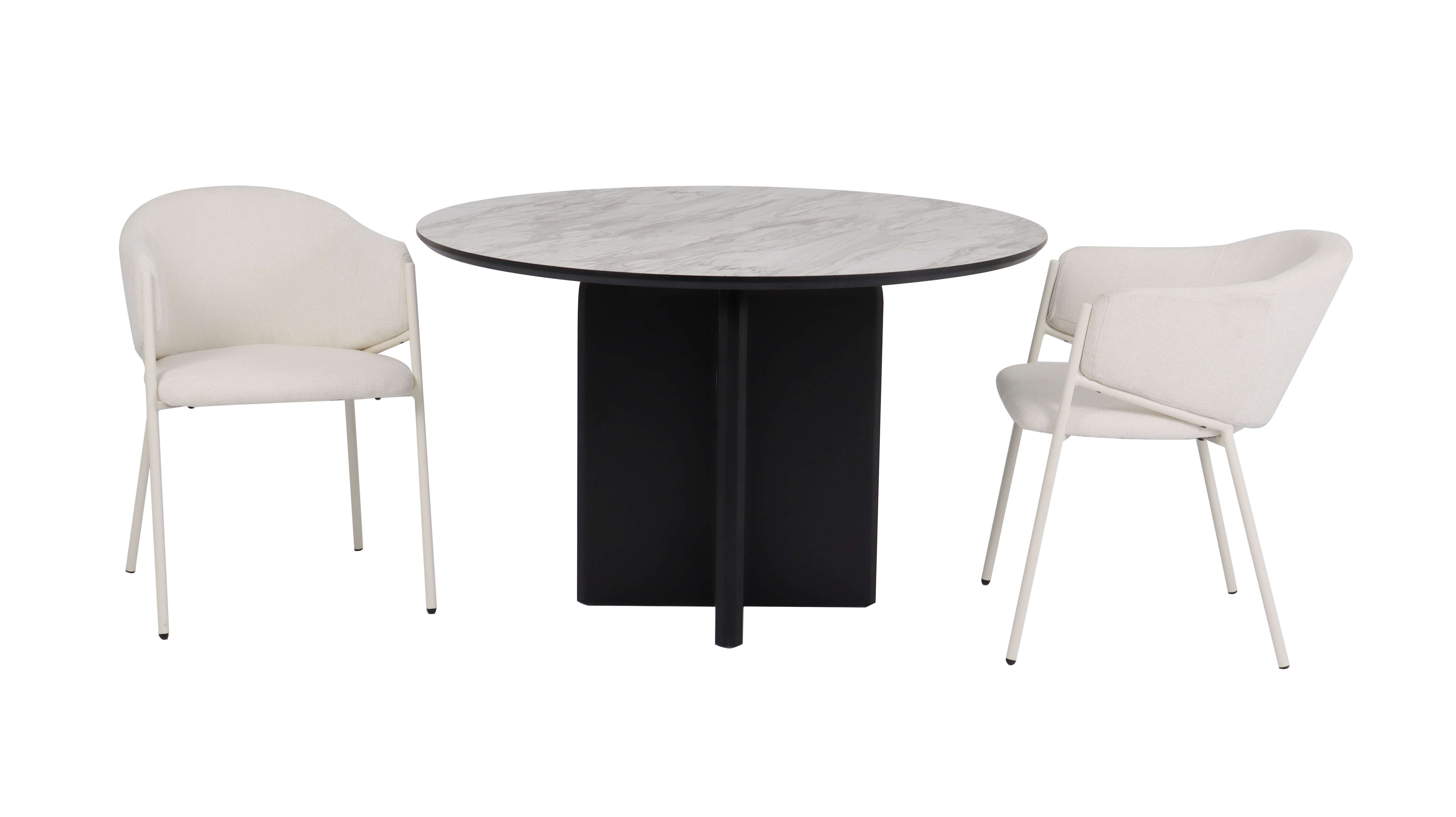 Round dining table with High level walnut wood good looking MDF materials