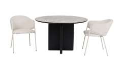 Round dining table with High level walnut wood good looking MDF materials