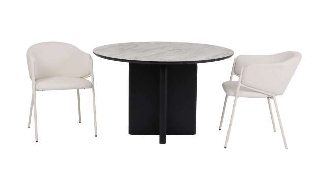 Round dining table with High level walnut wood good looking MDF materials