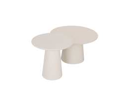 white color circle coffee table set