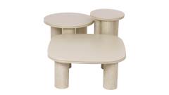 Beige color coffee table set