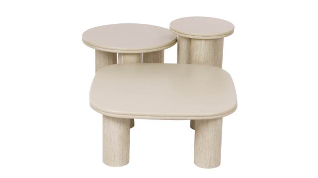 Beige color coffee table set