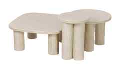 Beige color coffee table set