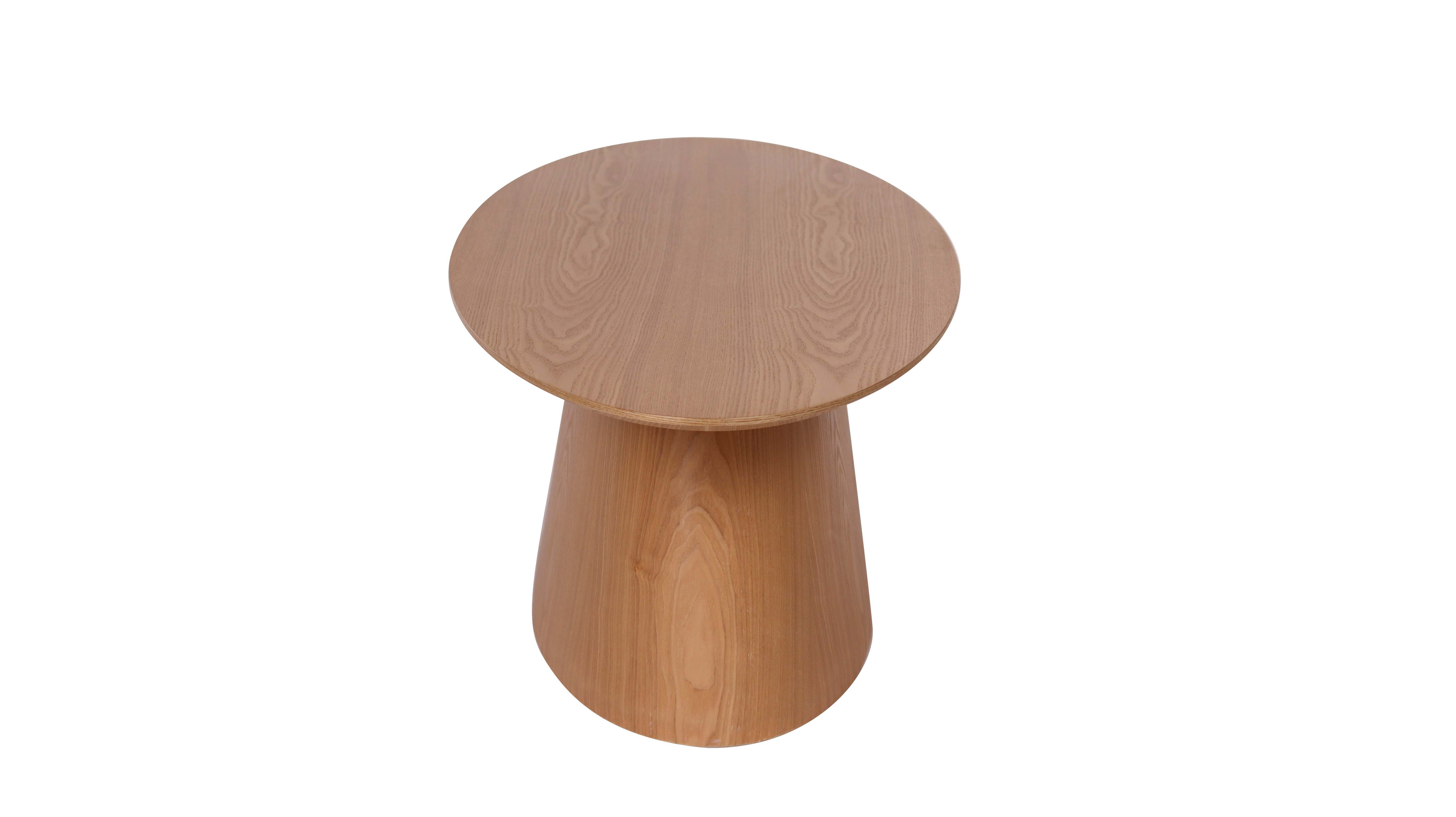 Oval walnut color coffee table