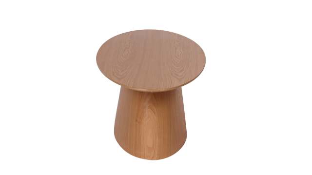 Oval walnut color coffee table