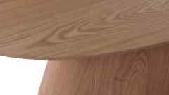 Oval walnut color coffee table