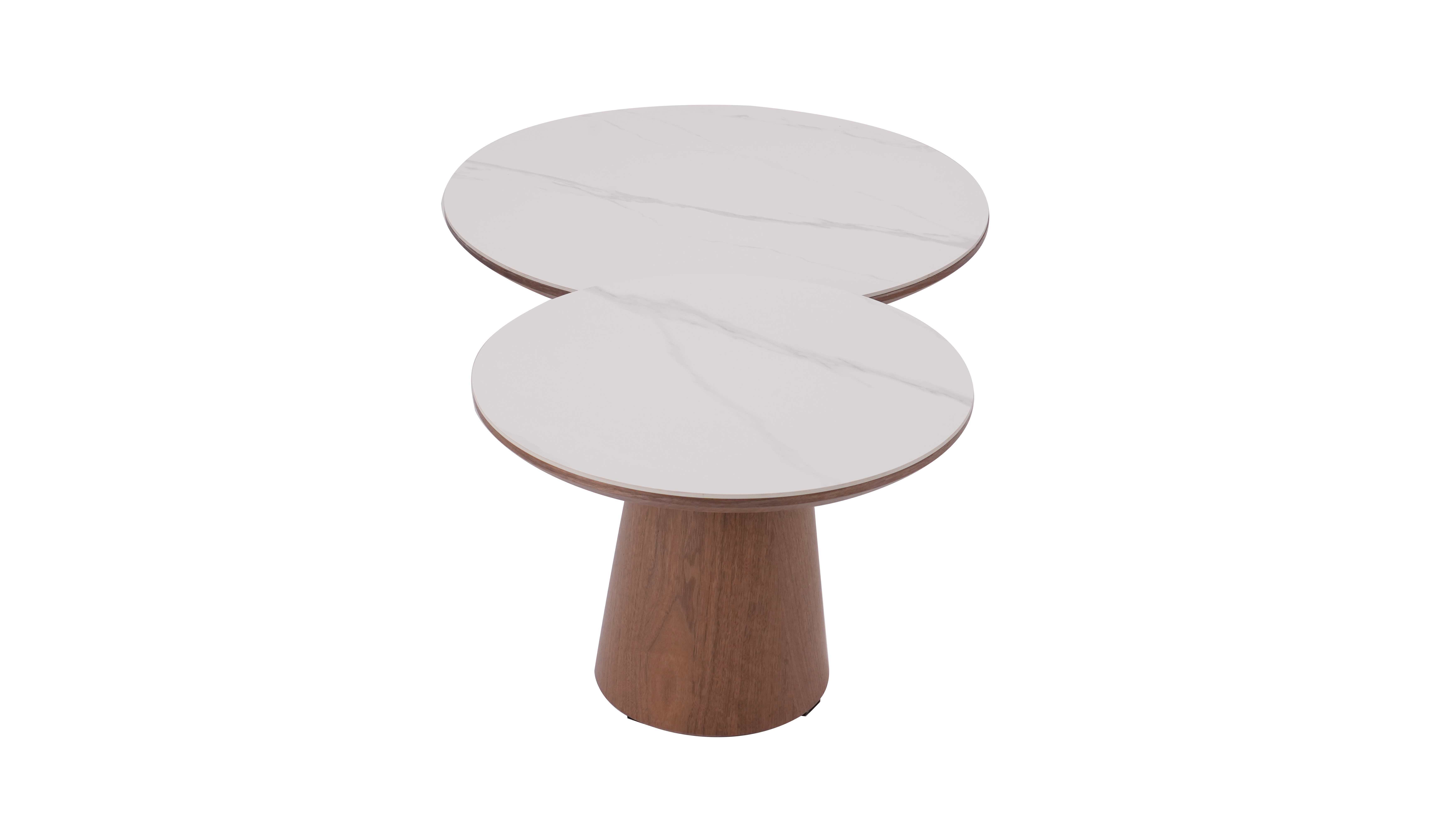 Two-tone color circle coffee table