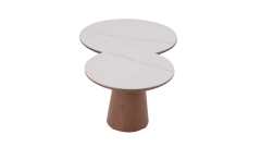 Two-tone color circle coffee table
