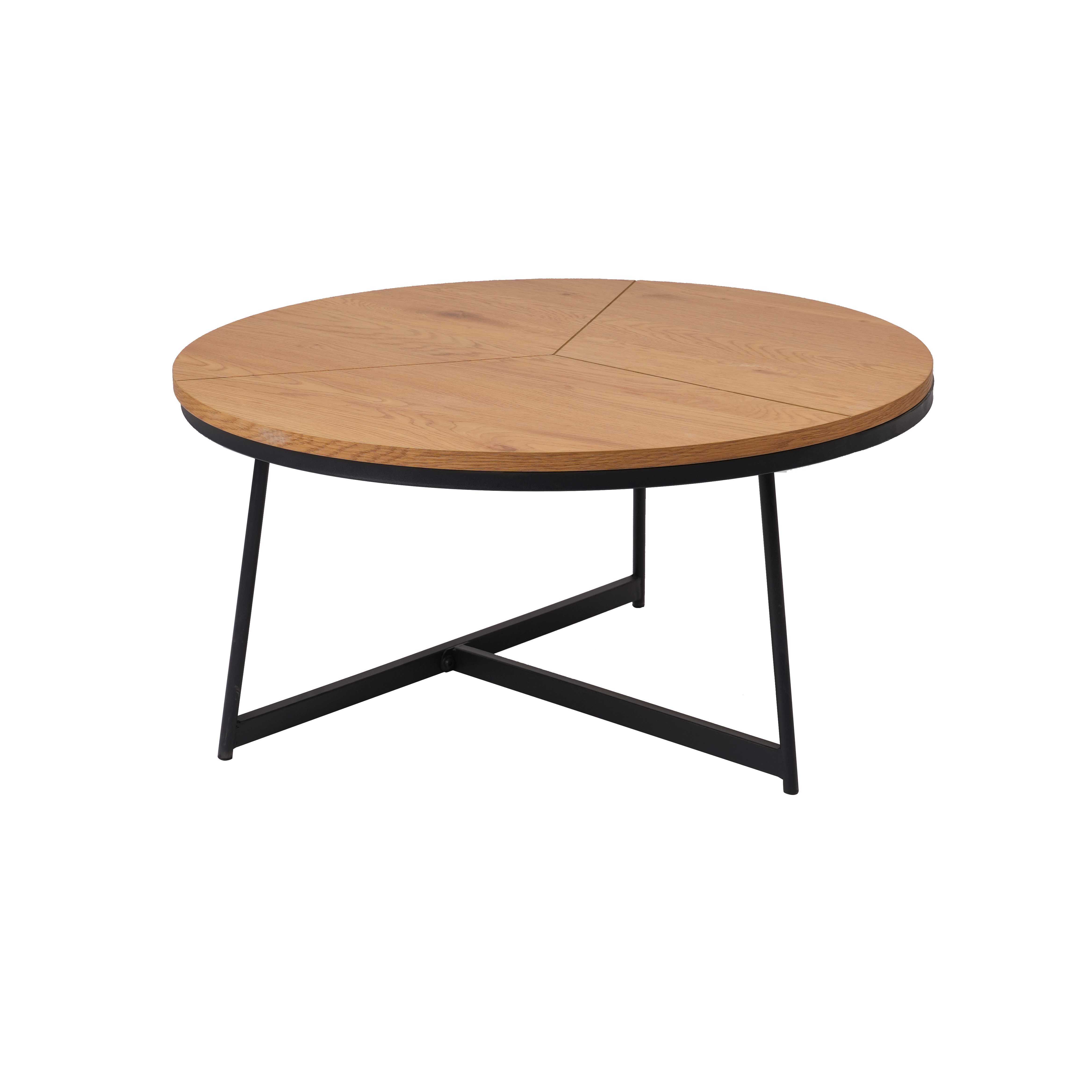 Round ash color coffee table