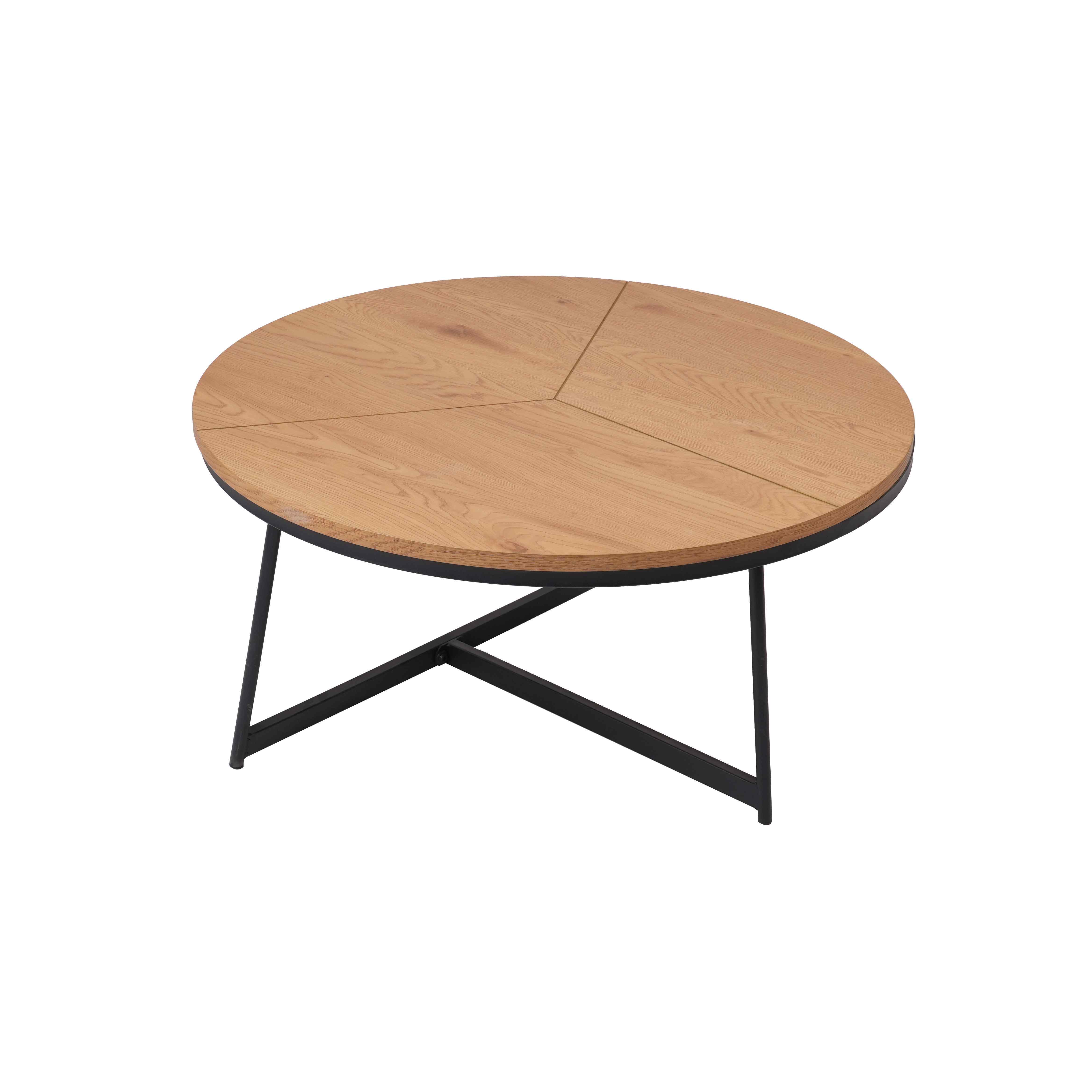 Round ash color coffee table