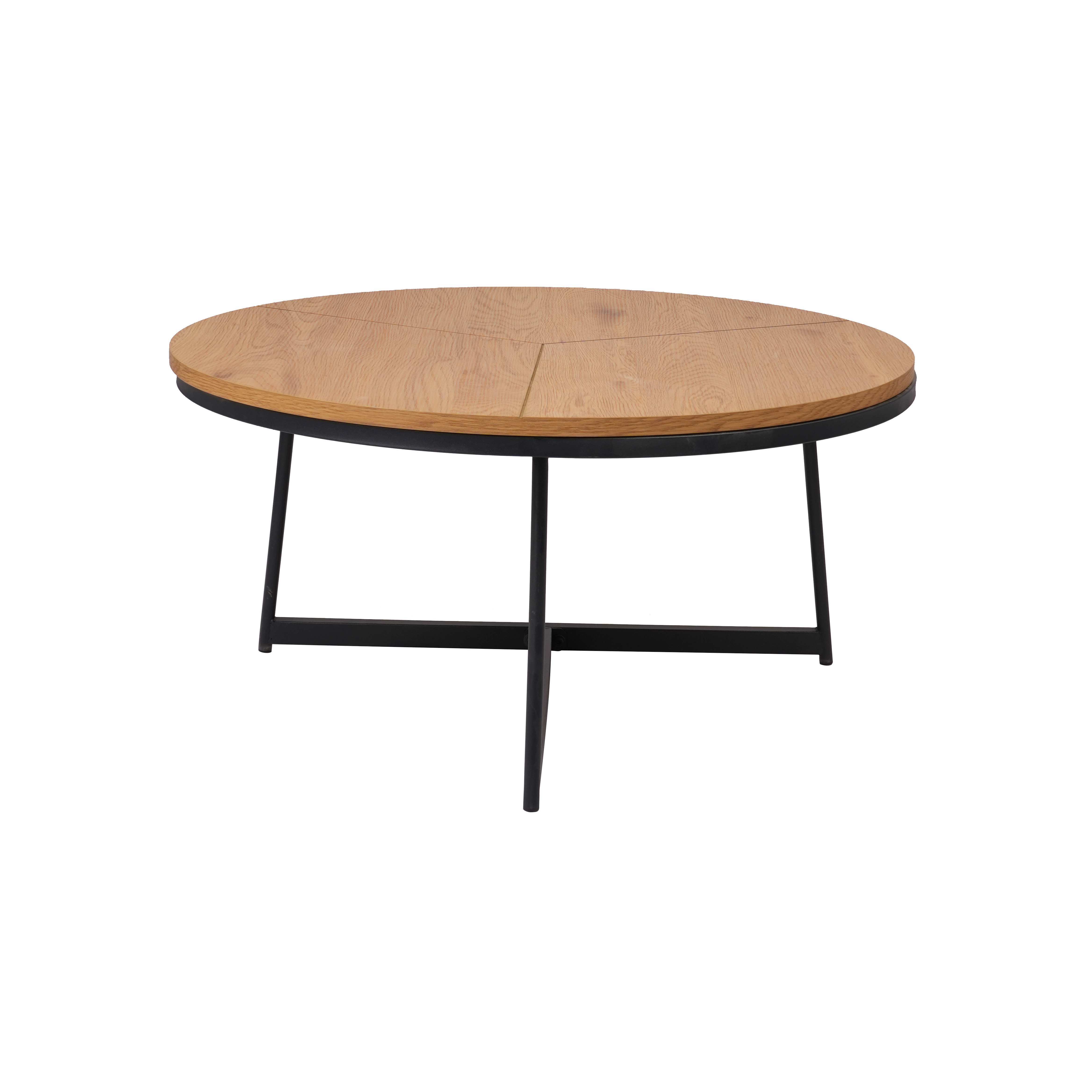 Round ash color coffee table