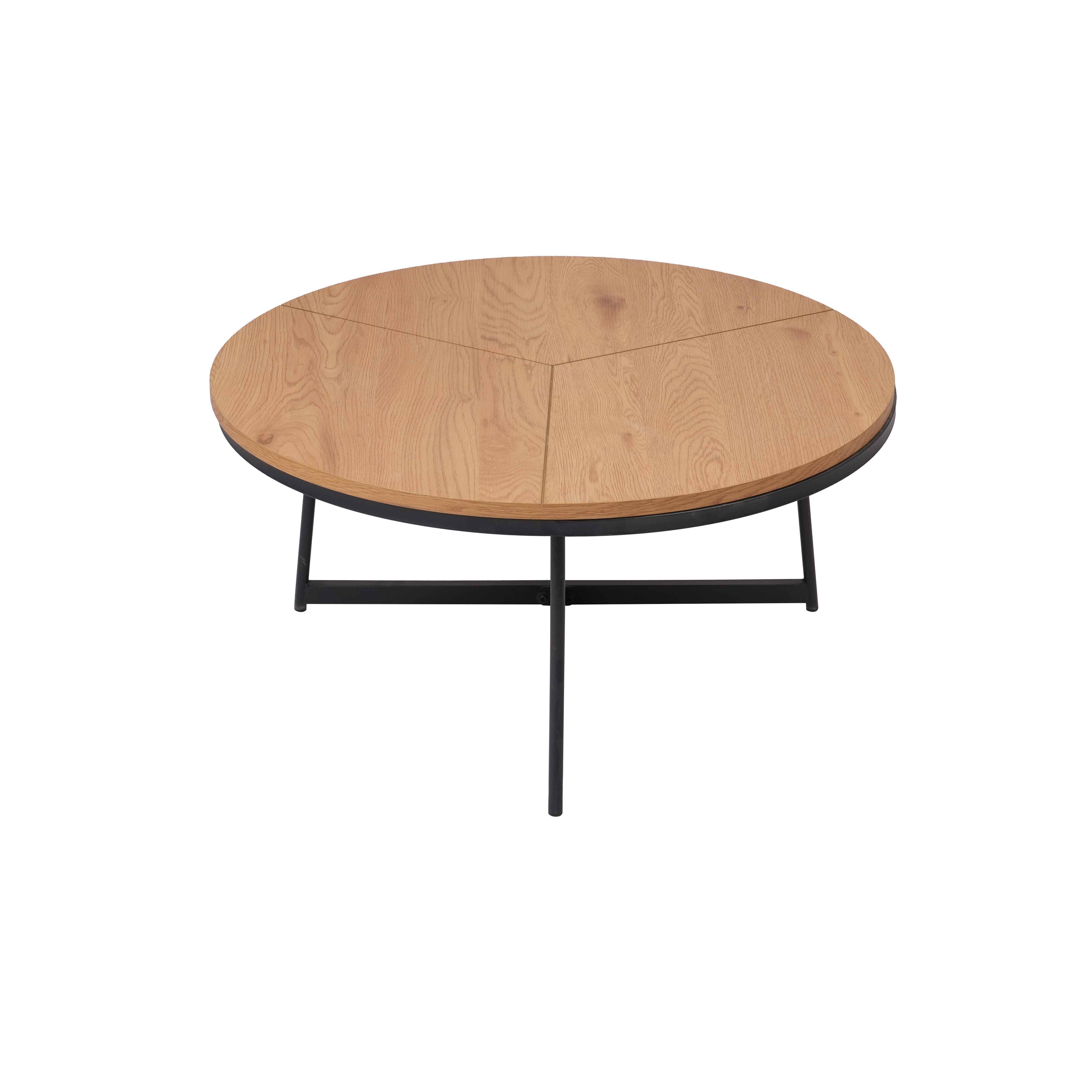 Round ash color coffee table