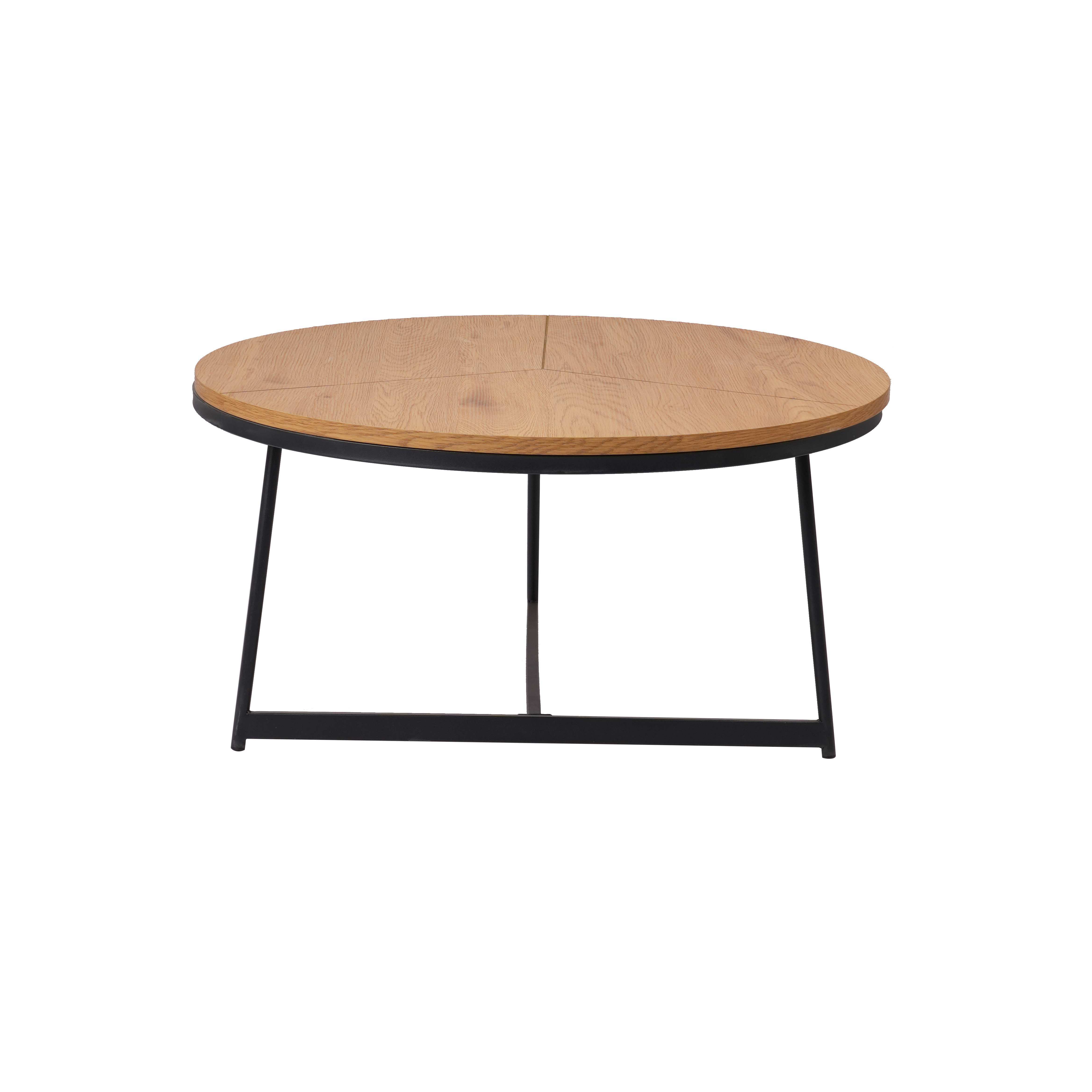 Round ash color coffee table