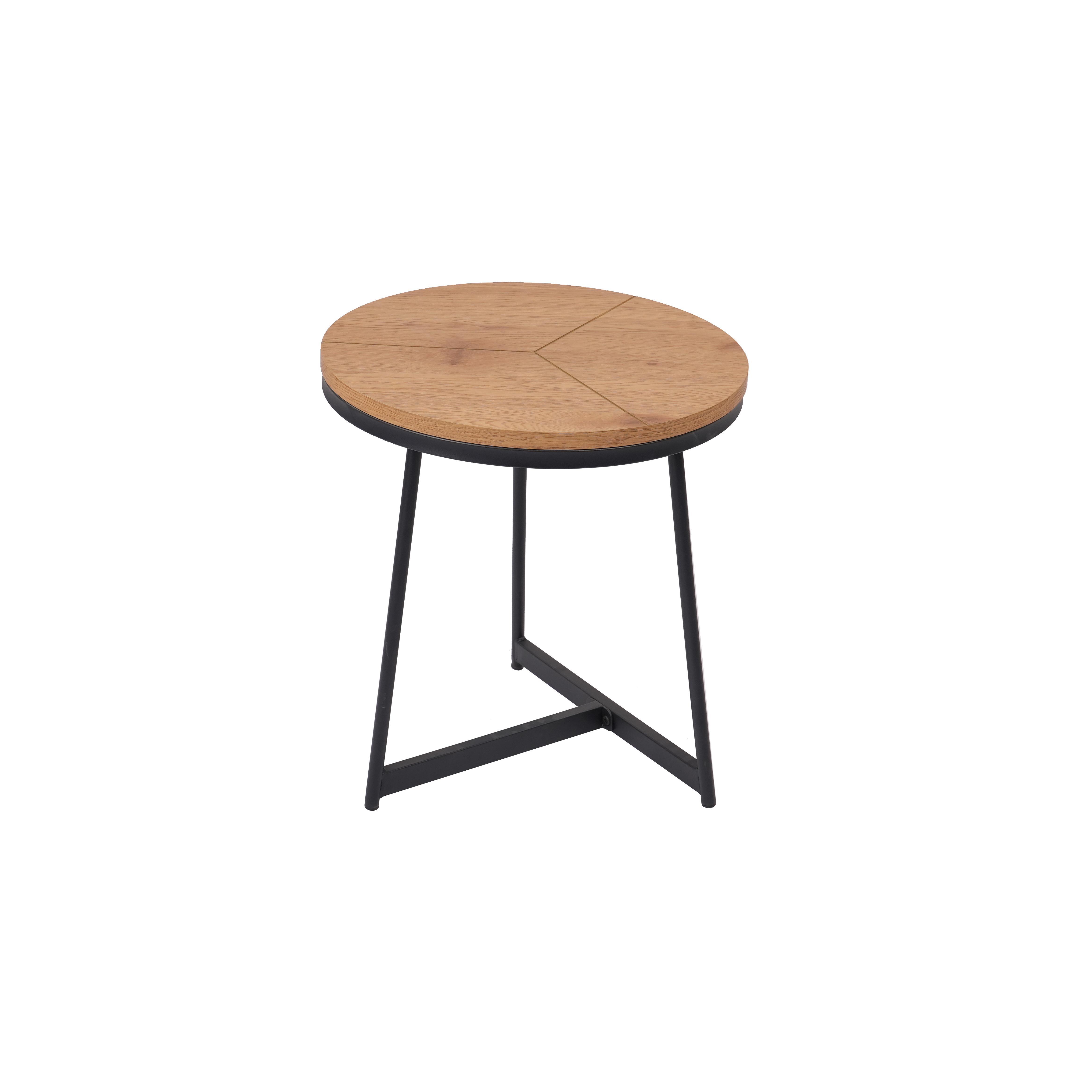 Round ash color coffee table