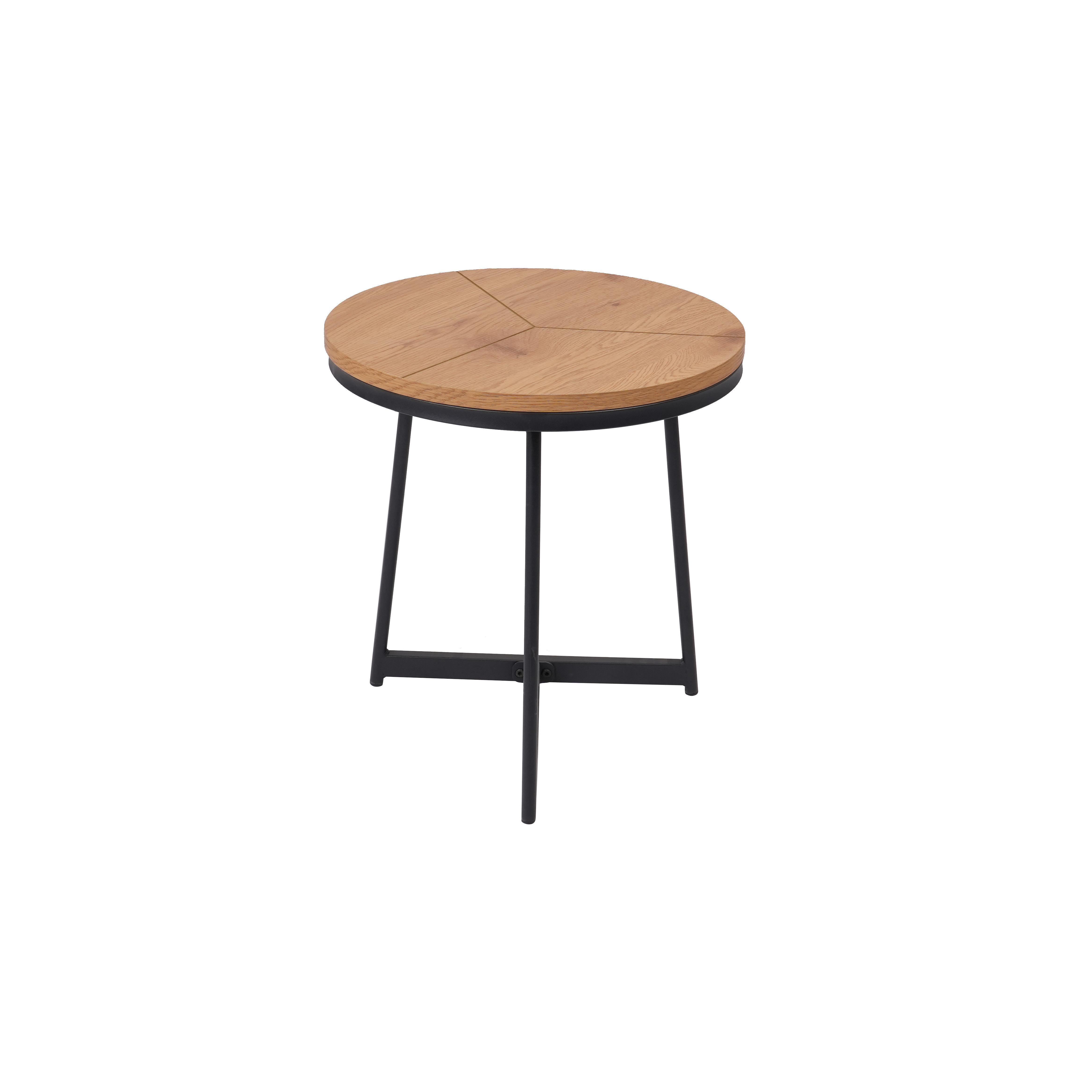 Round ash color coffee table