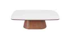 White ceramic oval coffee table