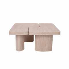 Taupe color unique design coffee table