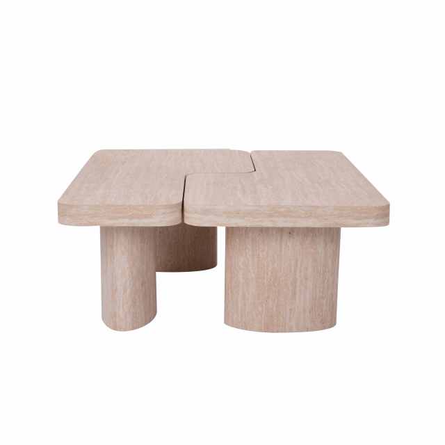 Taupe color unique design coffee table