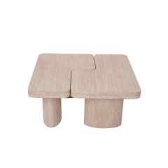 Taupe color unique design coffee table
