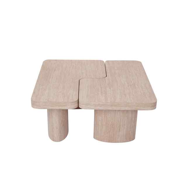 Taupe color unique design coffee table