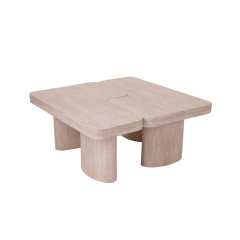 Taupe color unique design coffee table