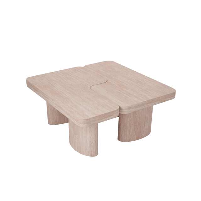 Taupe color unique design coffee table