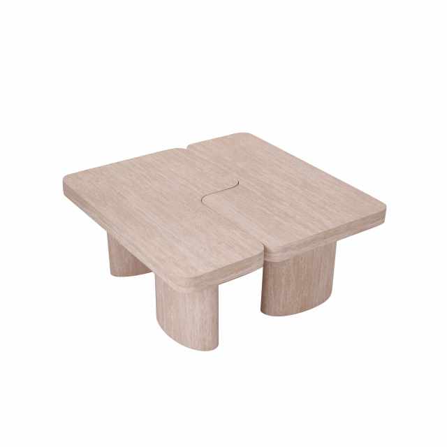 Taupe color unique design coffee table