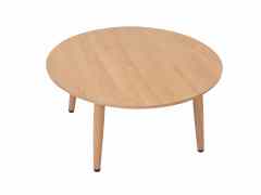 Small round warm color coffee table