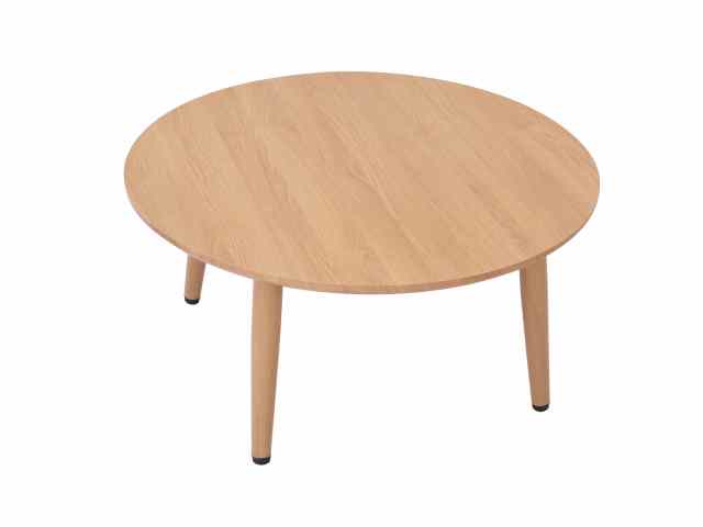 Small round warm color coffee table