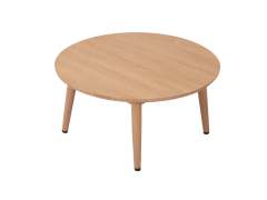 Small round warm color coffee table