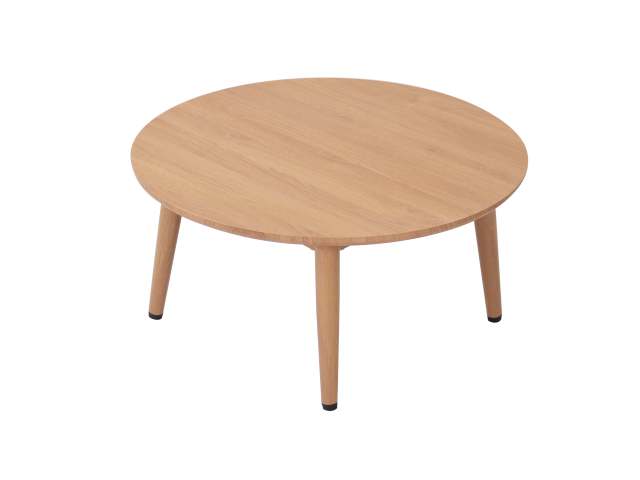 Small round warm color coffee table