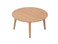 Small round warm color coffee table