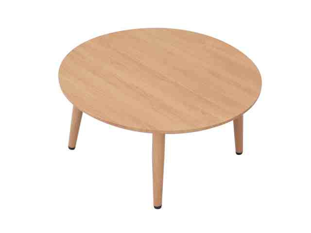 Small round warm color coffee table