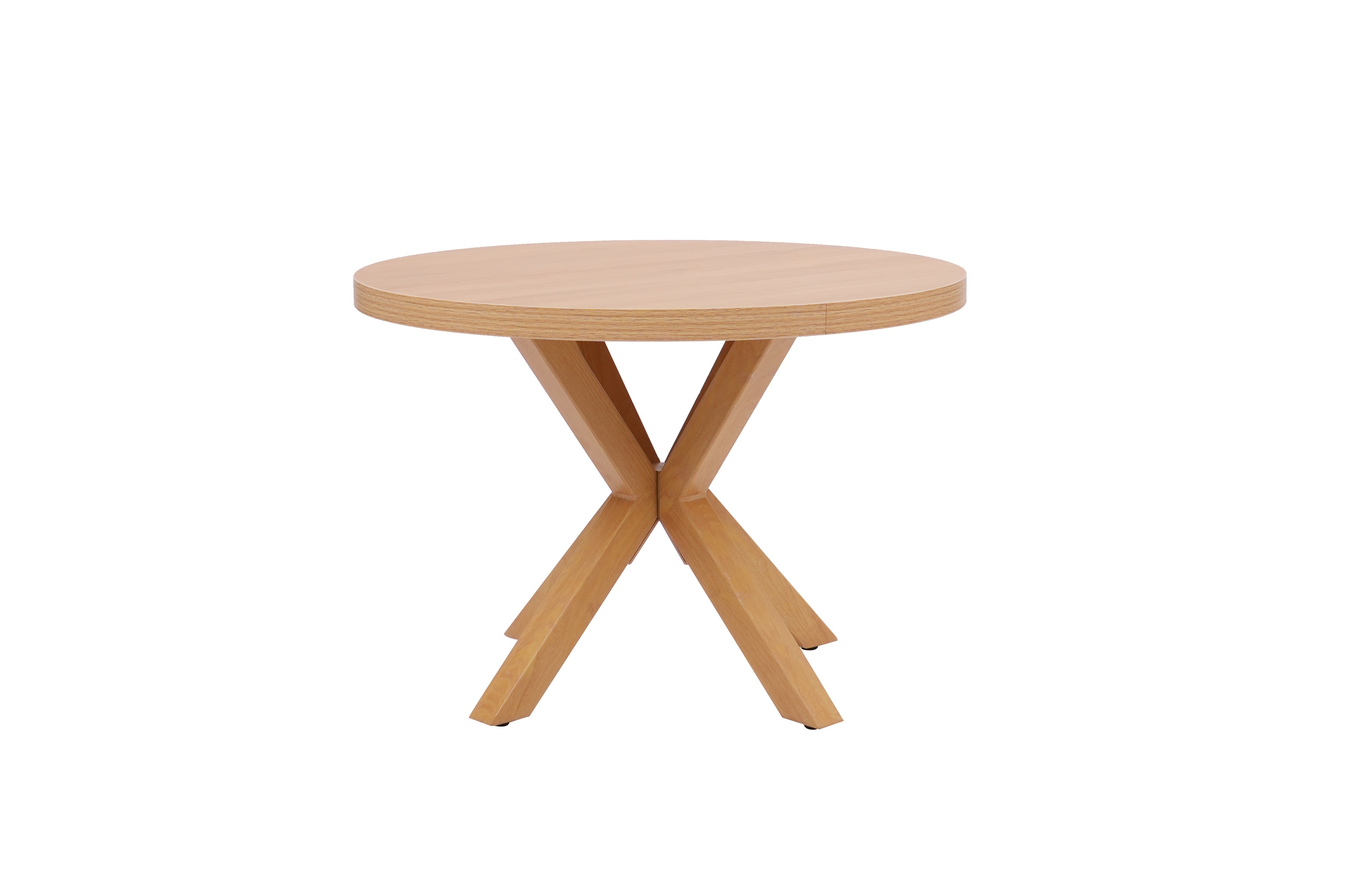 Small round warm color coffee table