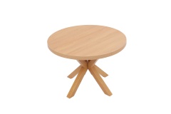 Small round warm color coffee table