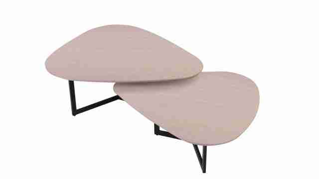 Hot-selling Coffee Table Wood veneer and black painted with KD structure