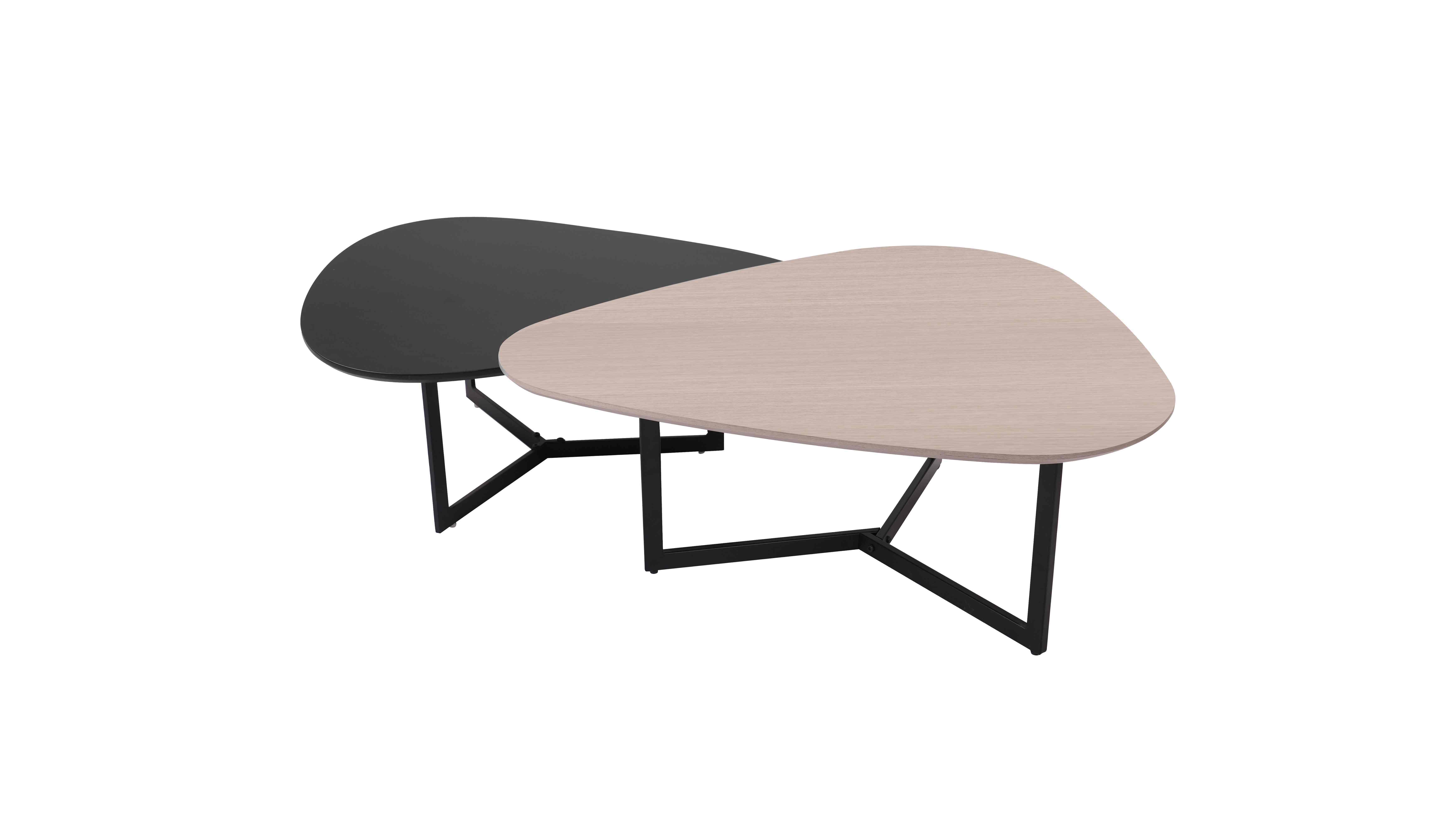 Hot-selling Coffee Table Wood veneer and black painted with KD structure