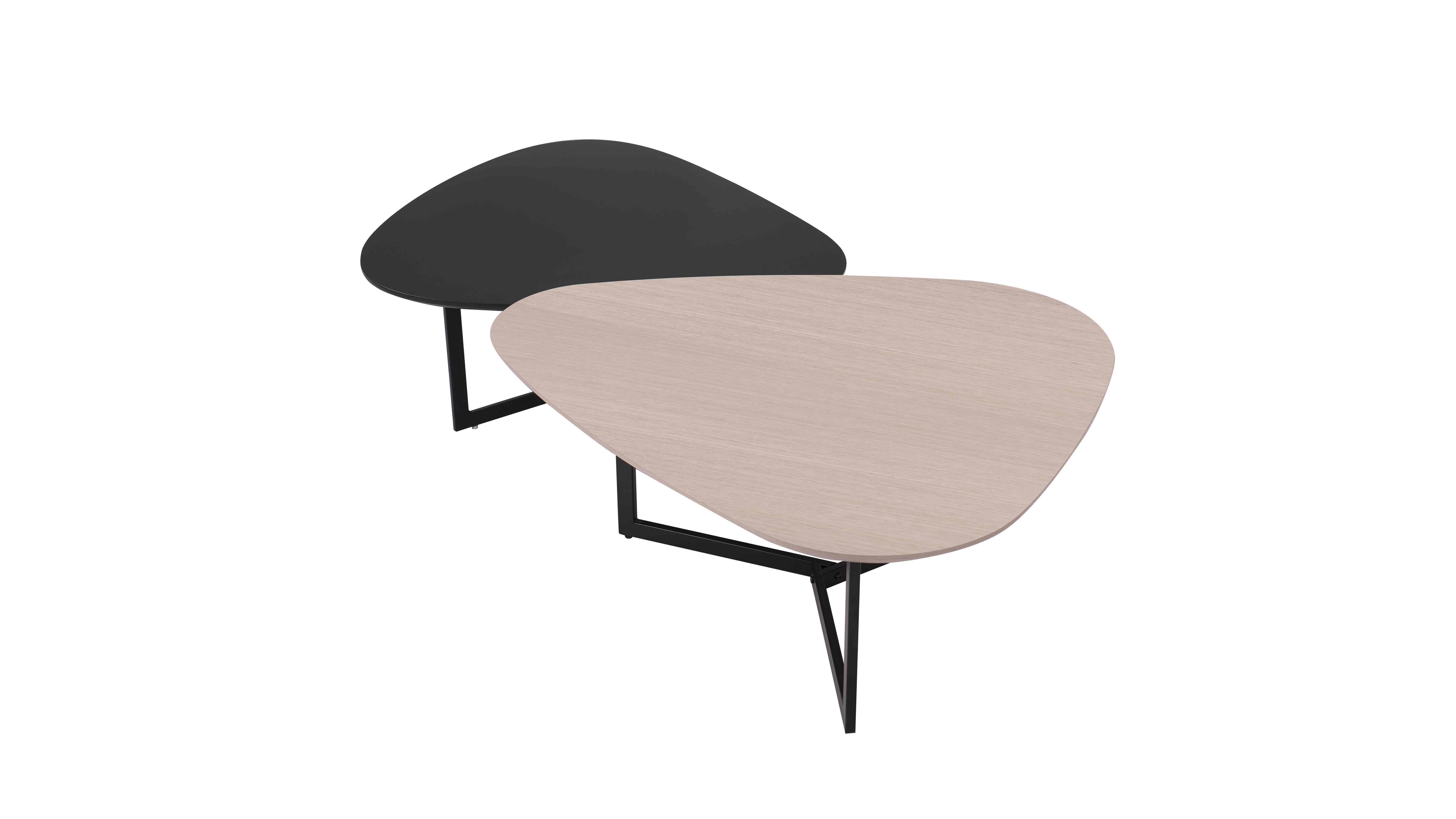 Hot-selling Coffee Table Wood veneer and black painted with KD structure