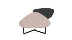 Hot-selling Coffee Table Wood veneer and black painted with KD structure
