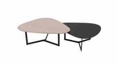 Hot-selling Coffee Table Wood veneer and black painted with KD structure