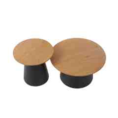 New develop Coffee table with wood top and metal base