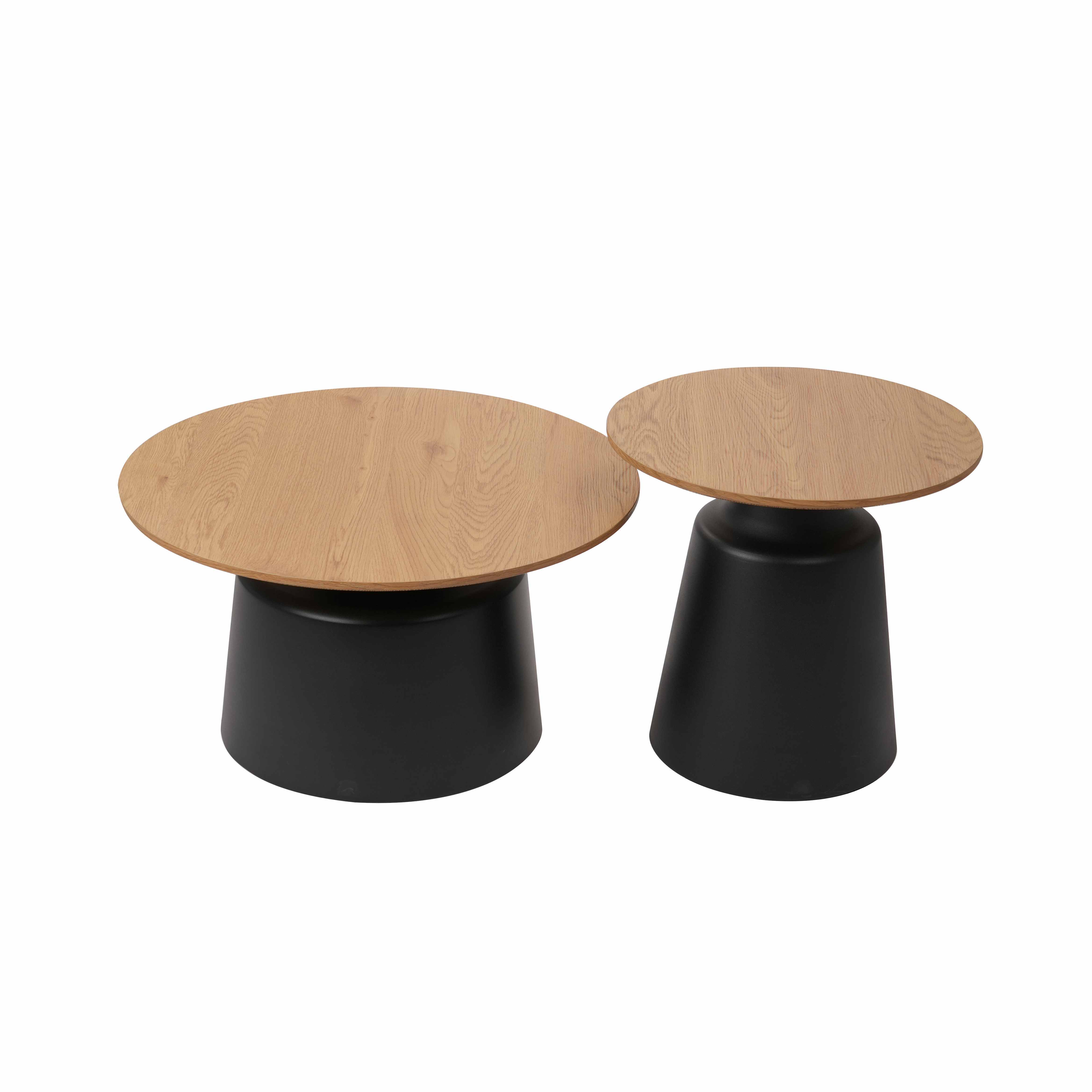 New develop Coffee table with wood top and metal base