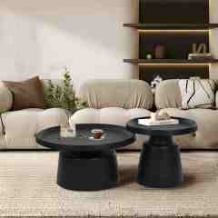 All black metal materials Stable Coffee Table