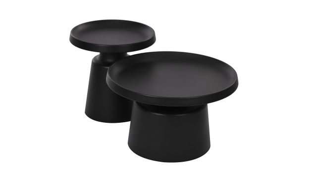 All black metal materials Stable Coffee Table