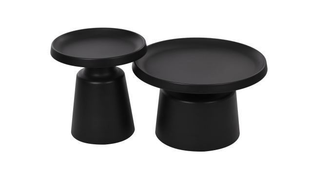 All black metal materials Stable Coffee Table
