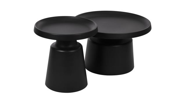 All black metal materials Stable Coffee Table